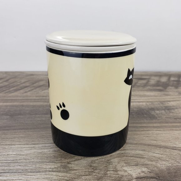 HUES N BREWS Black Siamese Cat Cattitude Tea Cup Infuser Set in Beige & Black - Picture 5 of 13